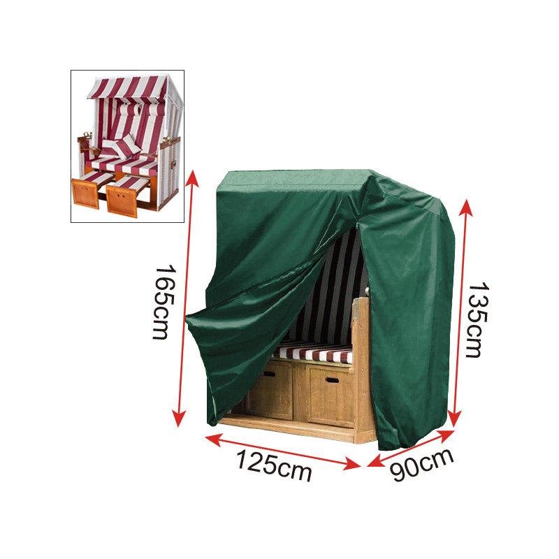 Sun lounger Protective Cover, 165cm H x 125 W x 90cm D