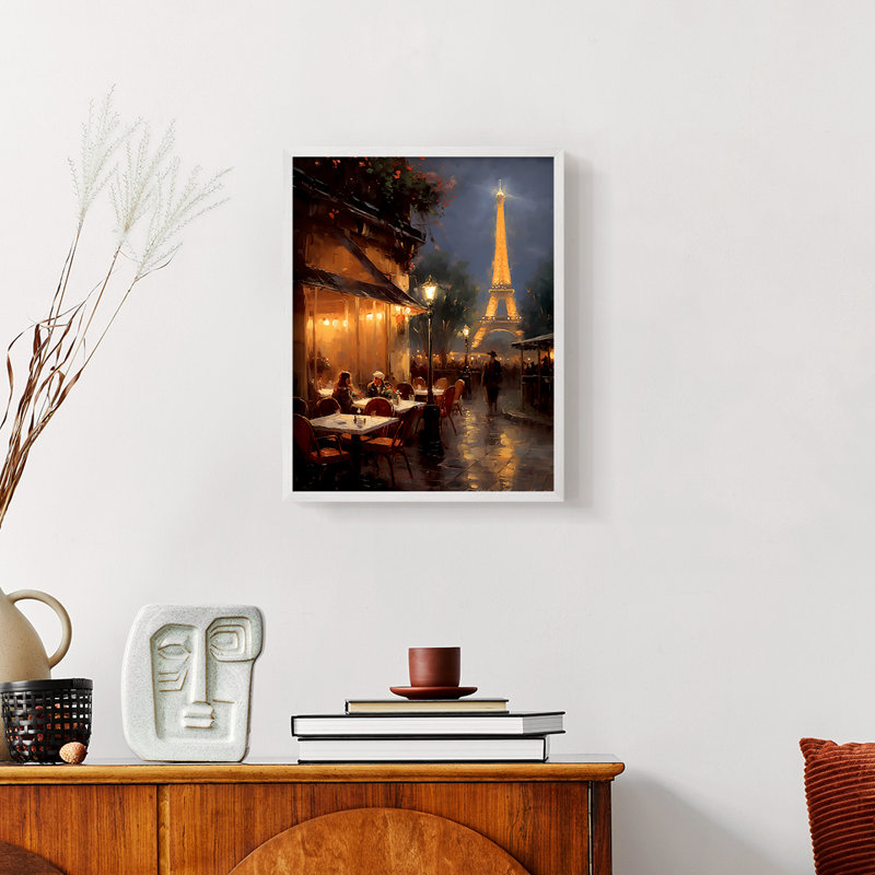 Paysages de la série Cccxxxi - Impression encadrée de qualité supérieure - Prêt à être accroché - Aucun clou requis, Blanc