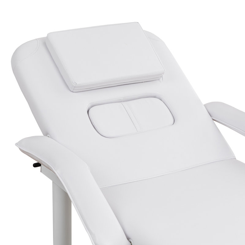 Lit de beauté multifonctionnel | Capacité de 600 lb | Dossier inclinable de 0 à 30 ° | Cuir de polyuréthane résistant à l'eau et mousse viscoélastique haute densité | Coussin d'allaitement amovible | Idéal pour l'esthétique, le massage et le tatoo