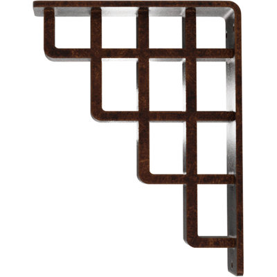 2"W x 5 1/2"D x 8"H Diane Wrought Iron Bracket, (Triple center brace), Antiqued Copper