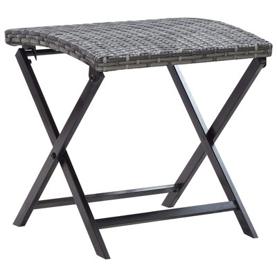 Keeshawn Powder Coated Steel Outdoor Stool