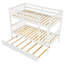 Lit simple superposé simple au-dessus de simple avec lit gigogne et barrière de sécurité-88713378