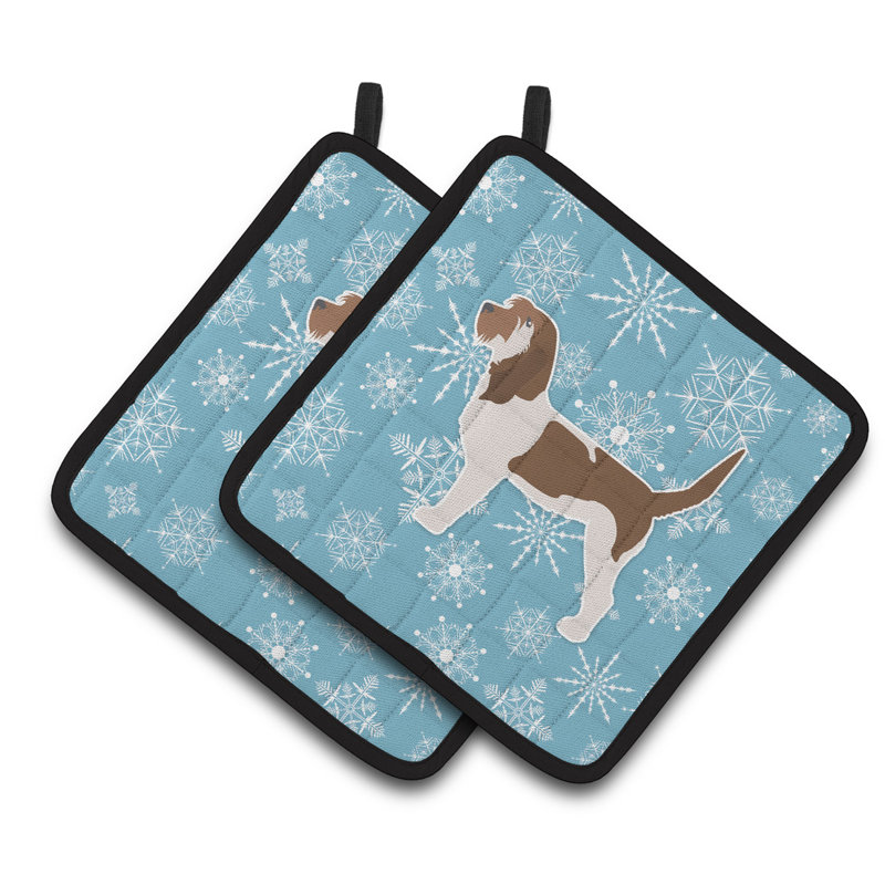 Cuisinier poignée basset griffon bruxellois vendéen east urban home flocons de neige