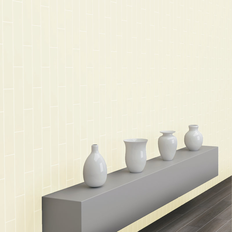 Love Note 3" x 12" Ceramic Wall Tile, White