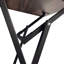 Plateau télé pliable pour 4 personnes avec support, brun rustique pour espaces de vie limités Aucun plateau requis