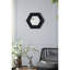 Miroir hexagonal noir avec cadre en bois massif, couloir de salle de bain attrayant, 18,5 po x 18,5 Enrich Hexagonal, 18,5 po x 18,5 po-436378633