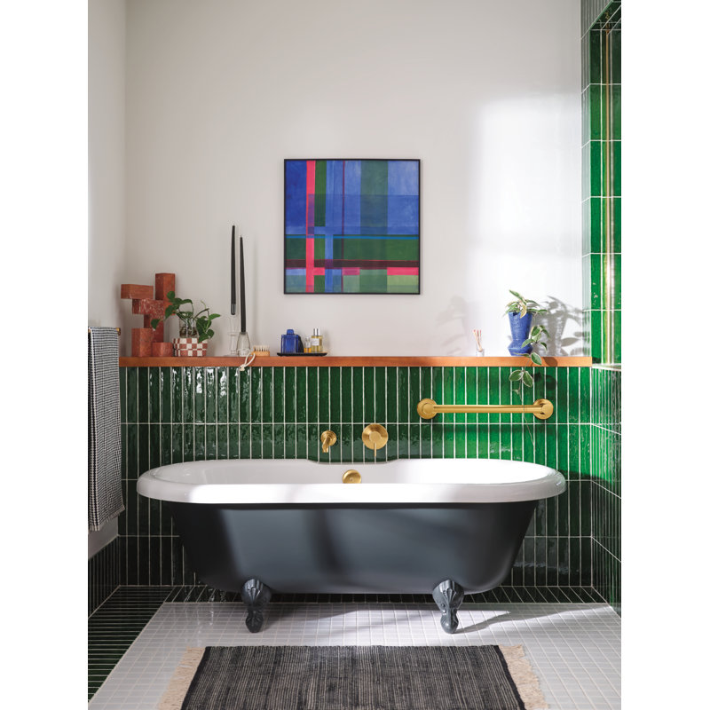 Barre d'appui Align, H 3,25 po x l 24 po x P 1,25 po, Or brossé