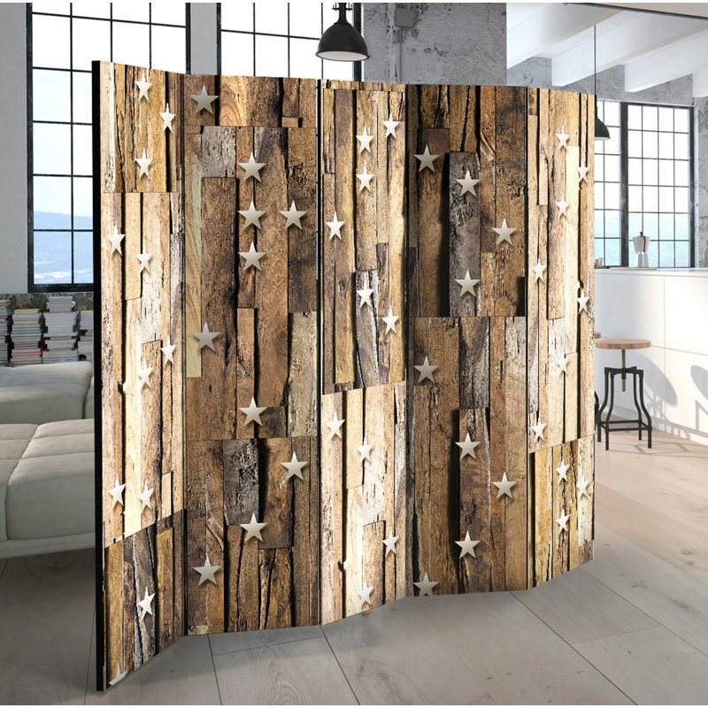 Amherst 172cm H Solid Wood Folding Room Divider, 5