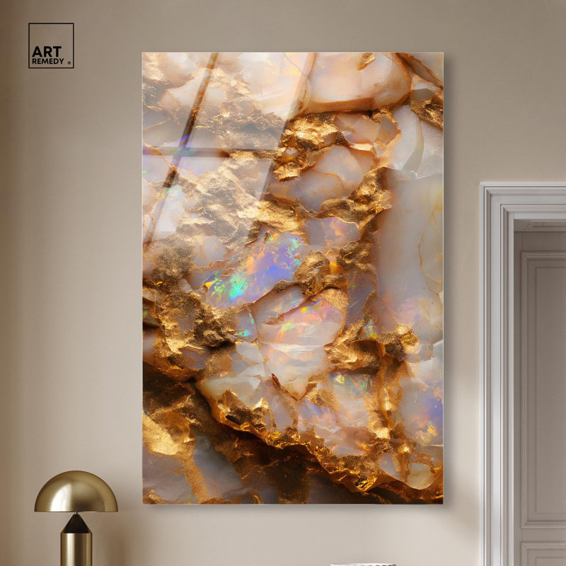 Décoration murale en acrylique Mythic Gleam par Art Remedy, prête à être accrochée, H 54 po x l 36 po
