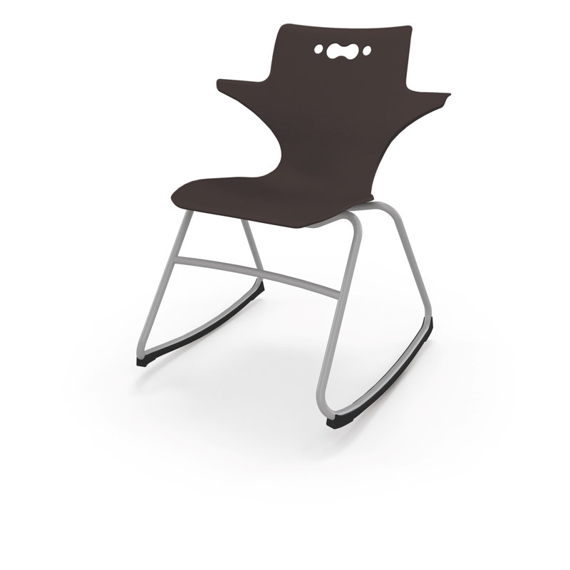 Chaise de classe traîneau Hierarchy, Noir, H 16 po