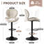Tabouret de bar pivotant à dossier festonné-267723980