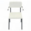 Ensemble de 4 chaises de salle à manger, chaises de salle à manger rembourrées, accoudoirs suspendus à la table, pieds en métal avec finition en aérosol-101088479-101088477