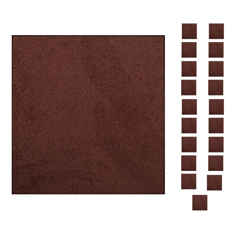 Ensemble de tapis intérieur / extérieur en polyester touffeté à la machine couleur brun Takia, Carré 3 pi