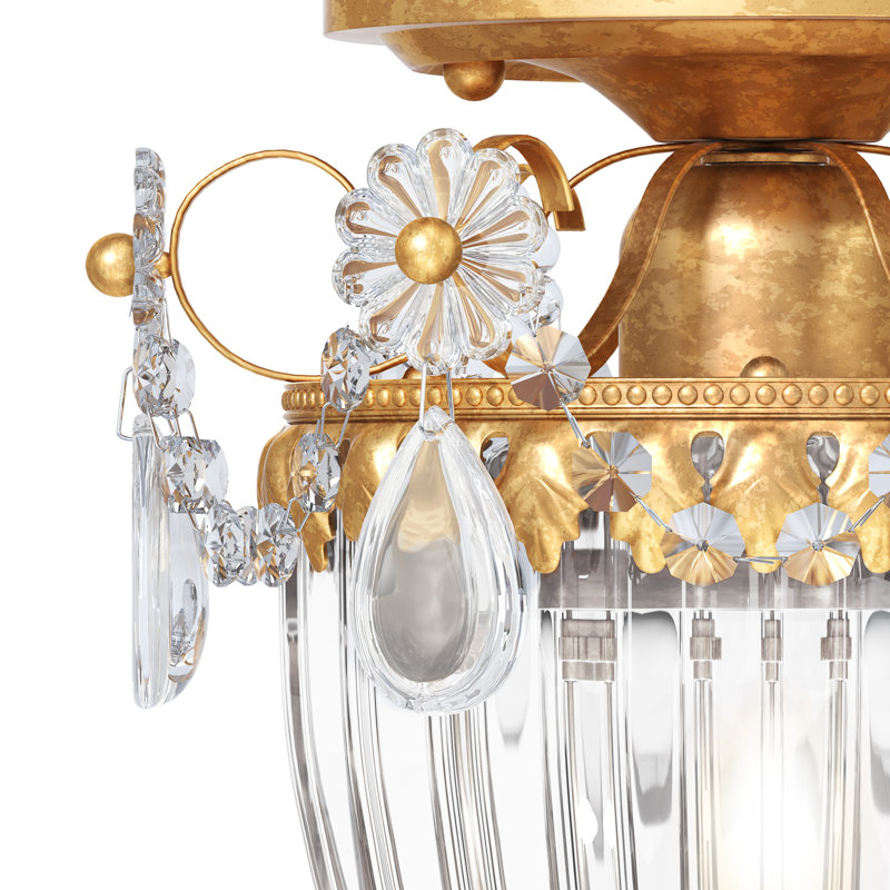 Bagatelle 1 - Light Semi Flush Mount, Etruscan Gold, Clear Spectra Crystal