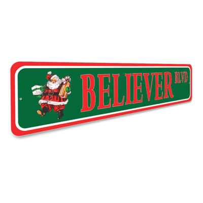 Plaque de rue Santa Believer
