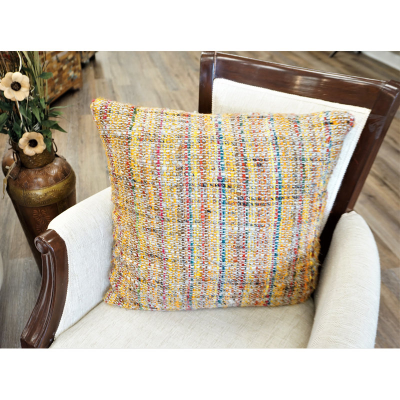 Abstract Silk Reversible Throw Pillow