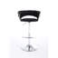 Tabourets de bar pivotants de 2, réglables en hauteur, repose-pieds, siège en velours, simples pour tous les emplacements - repose-pieds et base noirs, places-117950923