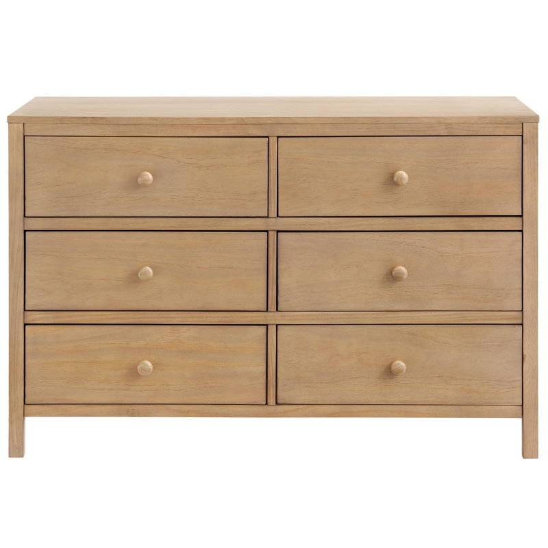 Commode 6 tiroirs Everlee, Bois miel
