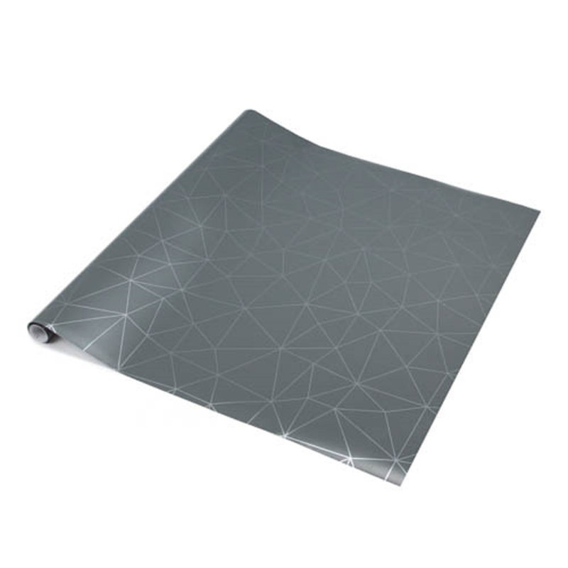 Senath 2m x 67.5cm Matte Peel & Stick Wallpaper Roll, Tico Silver