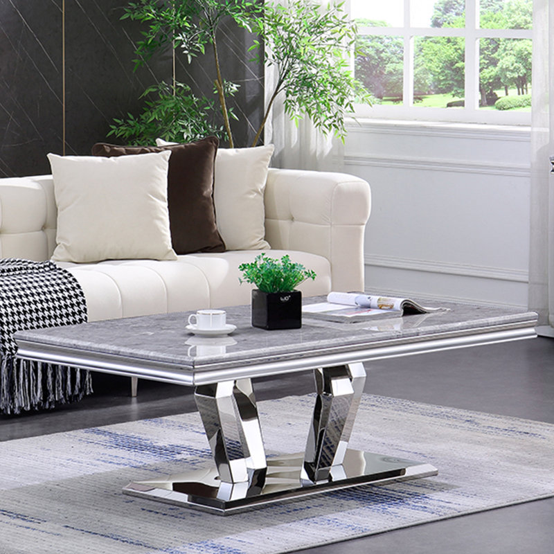 Marshilah Single Coffee Table, Gray, Silver