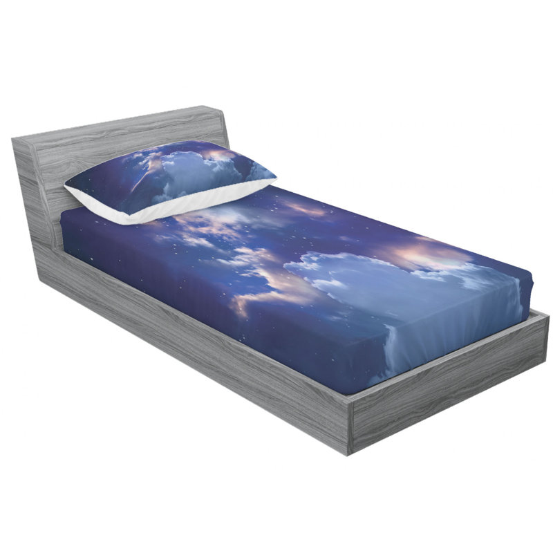 Microfiber Sheet Set, Twin Sheet Set with Fitted Sheet