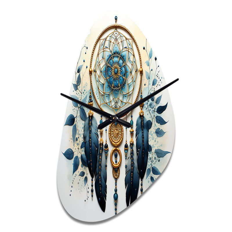 Hsieh - Fall Shape Large Blue Wall Clock - Unique Shape, Large