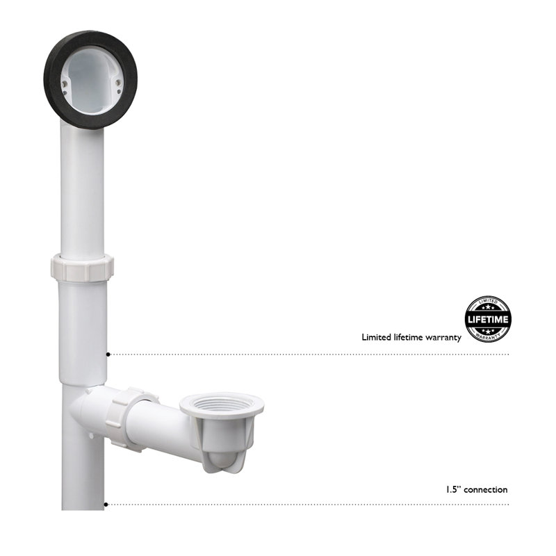 PVC Rough-In Bath Drain Kit with Overflow