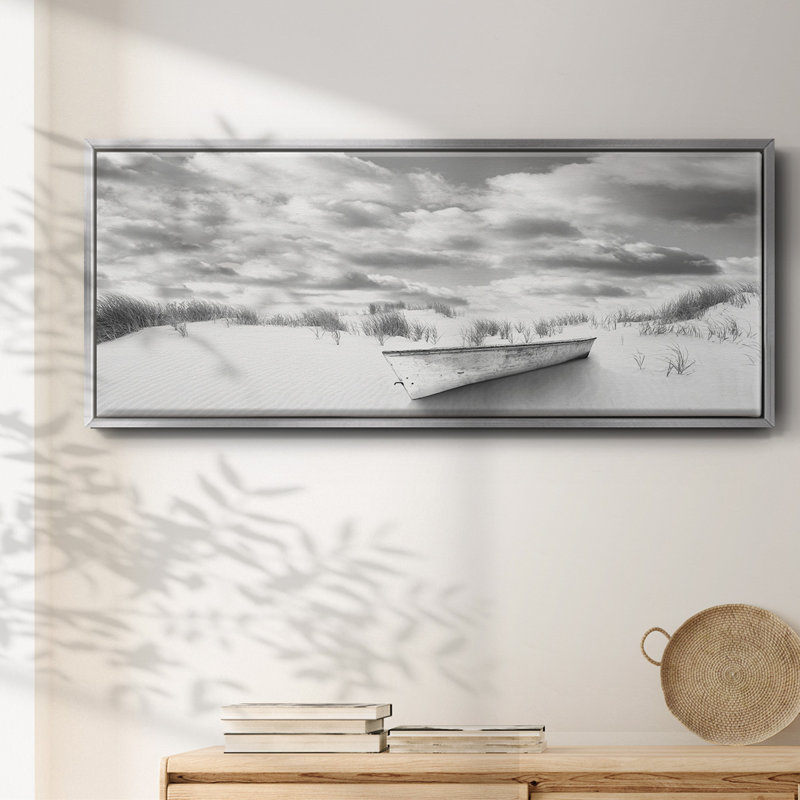 Beach- Framed Canvas, 20" H x 50" W