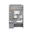 Lit mezzanine simple avec tiroirs et escaliers-2102937893