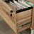 Lateral File with Two Drawers, Acacia finish