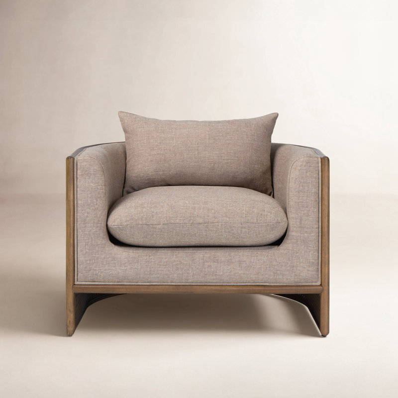 June Barrel Chair, Vintage Parawood, Alcala Fawn
