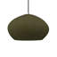 Radiance - Luminaire suspendu ovale 1 lumière cannelé - Vert mat - Chrome poli - Ampoule remplaçable - Cordon noir-909993792-909993798