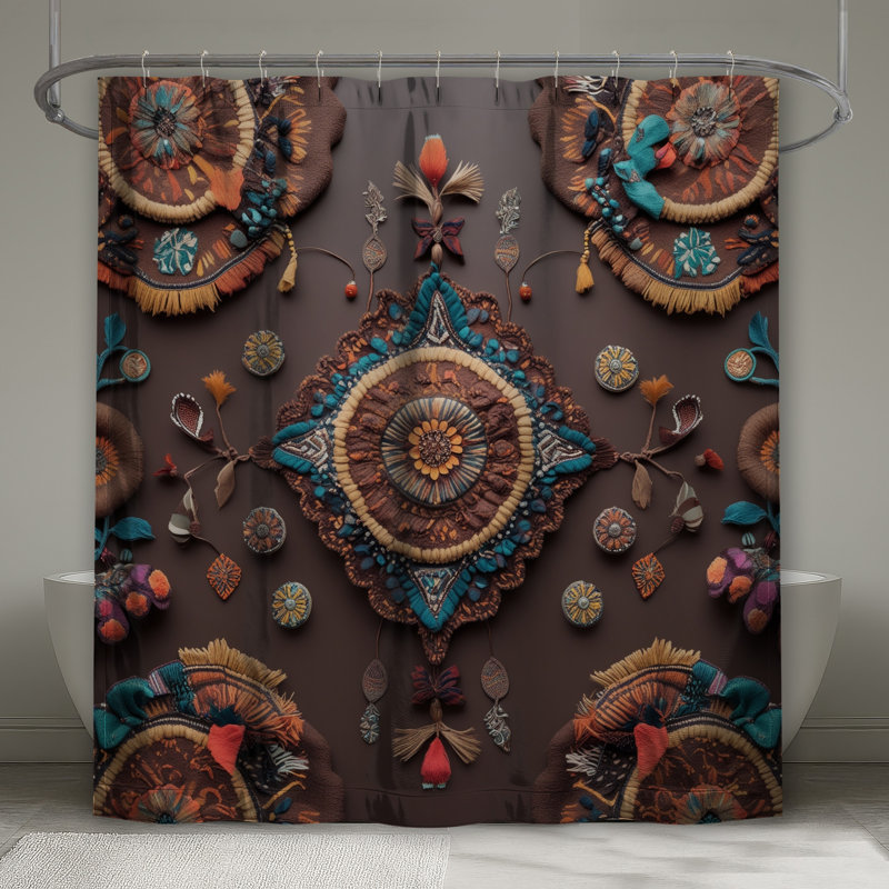 Rideaux de douche Mandala, L 70 po x H 72 po
