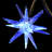 Exhart Solar Patriotic Triple Starburst Garden Stake in Red, White, and Blue with Three LED Lights, 11x33"