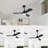 42" Black Ceiling Fan With Light Remote Control, Noiseless Reversible Dc Motor, 3 Wood Blades