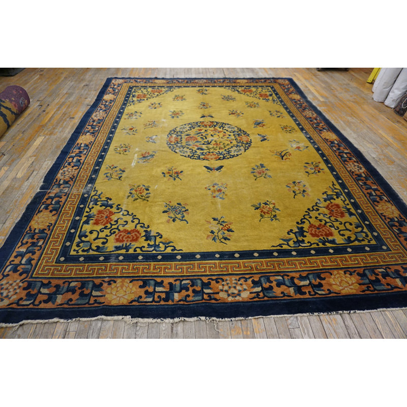 Antique Chinese - Peking Yellow 1920s Rug