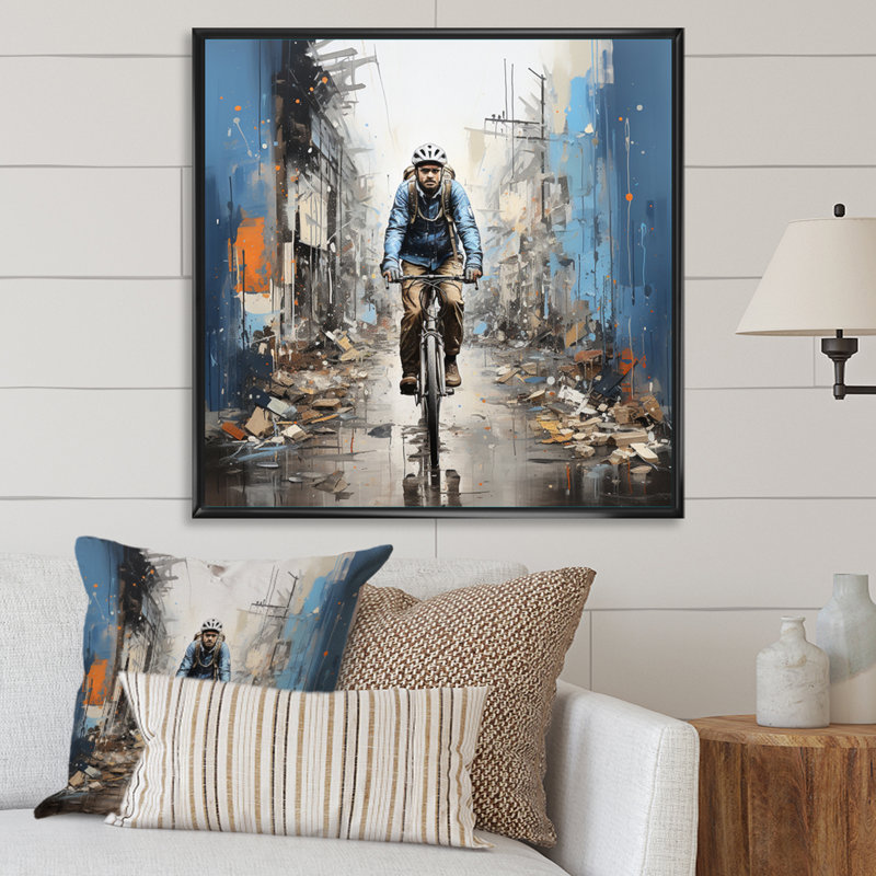 Vélo rue symphonie papercut, Cadre flottant noir, 24" H x 24" W