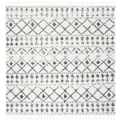 Triplett Fringe Shag Performance Geometric Rug