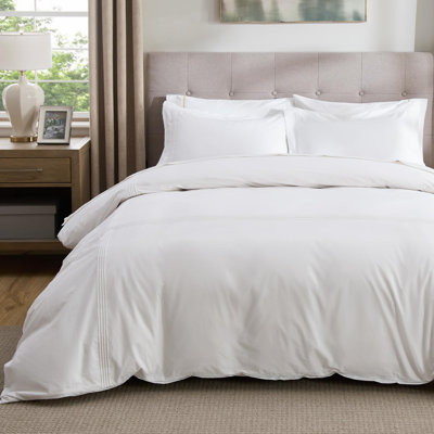 Bedsure Luxury Hotel Duvet Cover, 100% Cotton Rope Weave Bedding Set, Includes 1 Duvet Cove with Hidden Zipper & 2 Pillow Shams, Linen, Comforter Sold Separately
