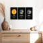 «Sun Earth Moon Facts», ensemble de 3 reproductions sur toiles-201238470