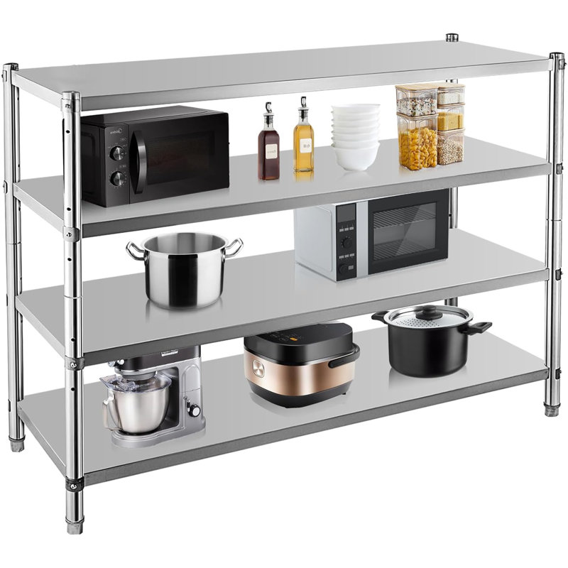 Capacity Shelf Unit With Adjustable Height And Vent Holes For Kitchen Garage Office, 60" H x 60" W x 18.5" D