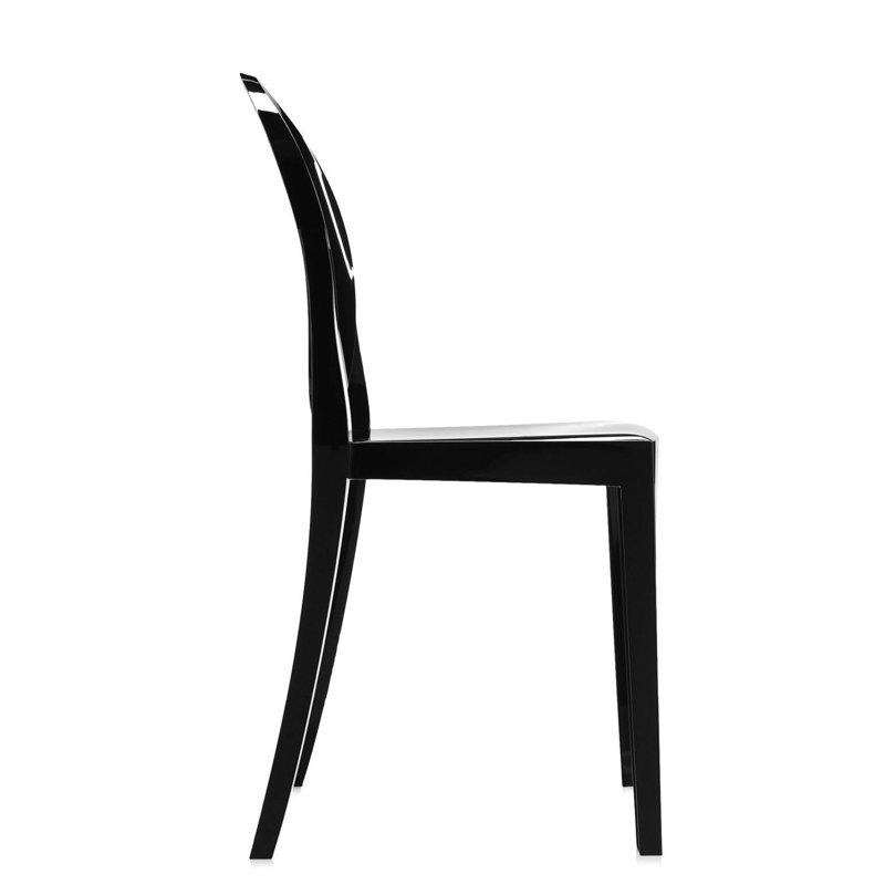 Victoria Ghost Chair, Glossy Black
