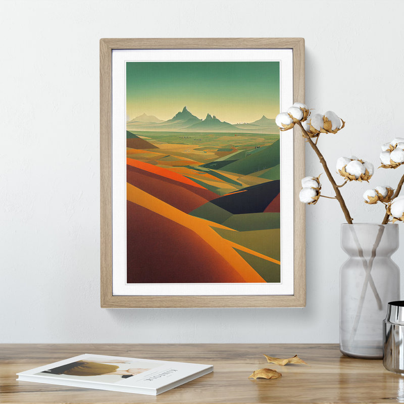Brilliant Mountain Landscape - Wall Art, 48cm H x 36cm W, Oak