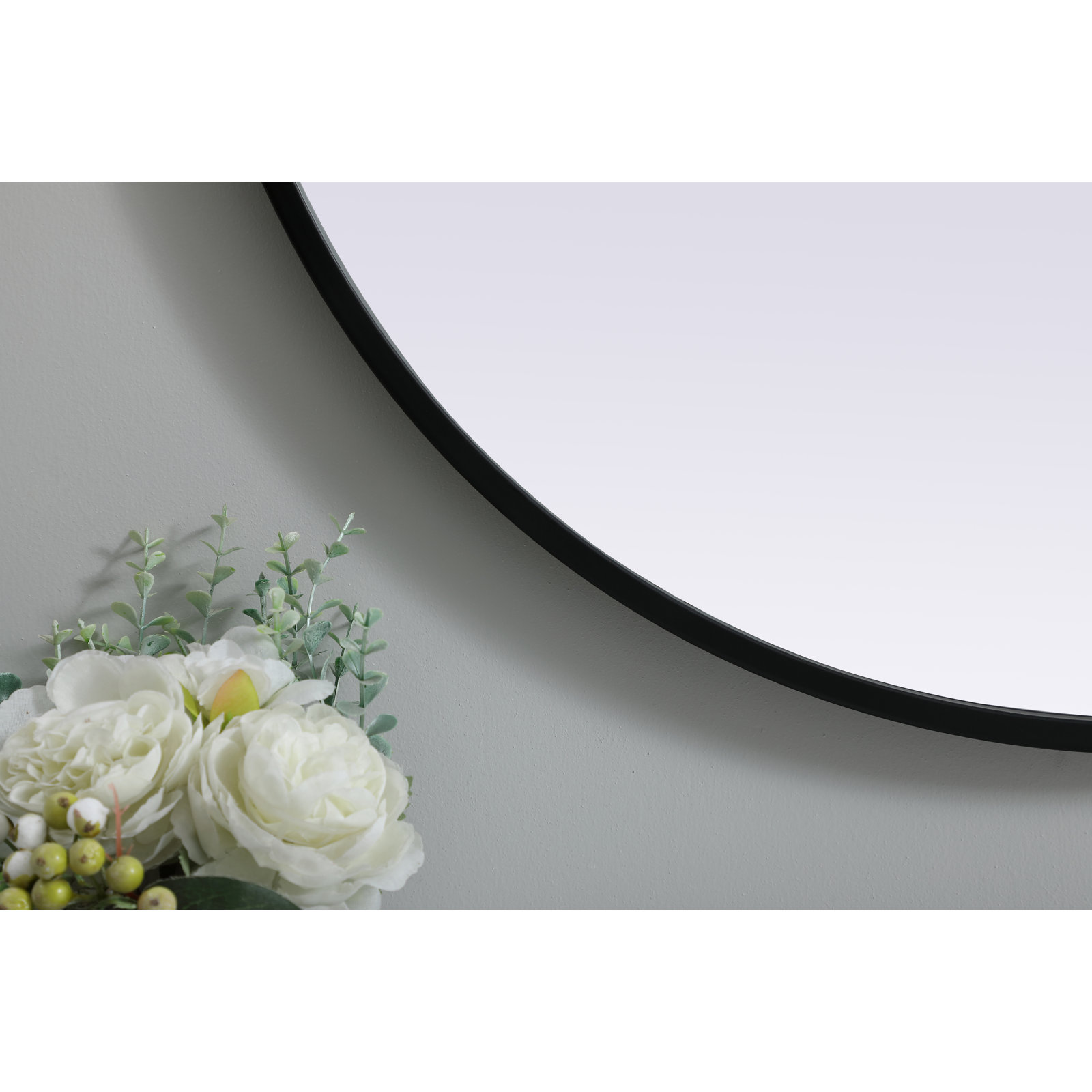 Sabine Metal Pill Wall Mirror, Black, 40" x 24"