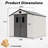 8ft×8ft Outdoor Spacious Resin Storage Shed