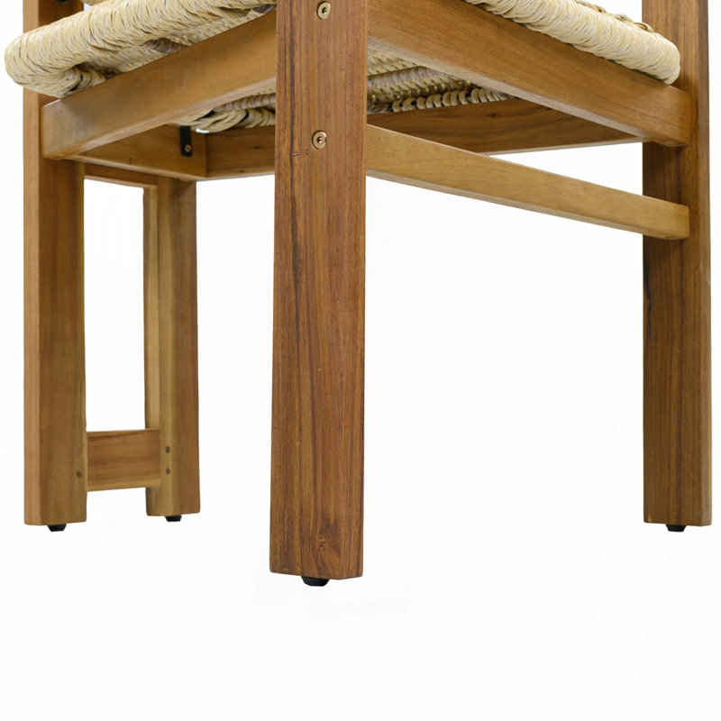 Outdoor Woven Rattan Chair Set, Natural-1