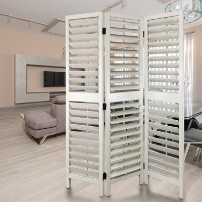Skandar 54'' W x 72'' H Solid Wood Folding Room Divider