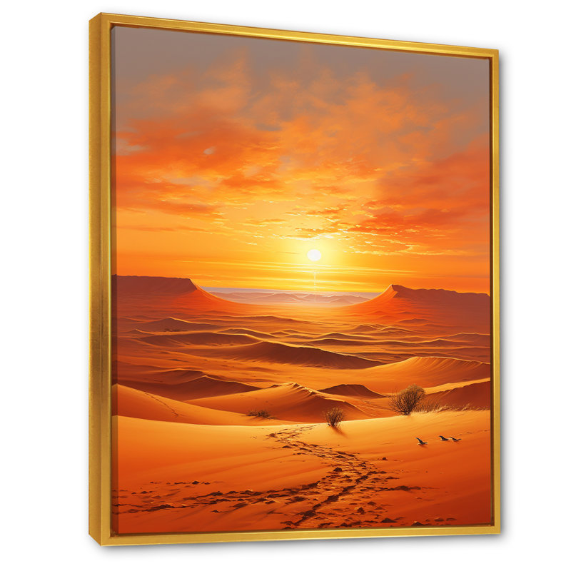 Ambiance africaine Sahara - Décoration murale arbre africain, Cadre photo blanc, H 32 po x l 16 po