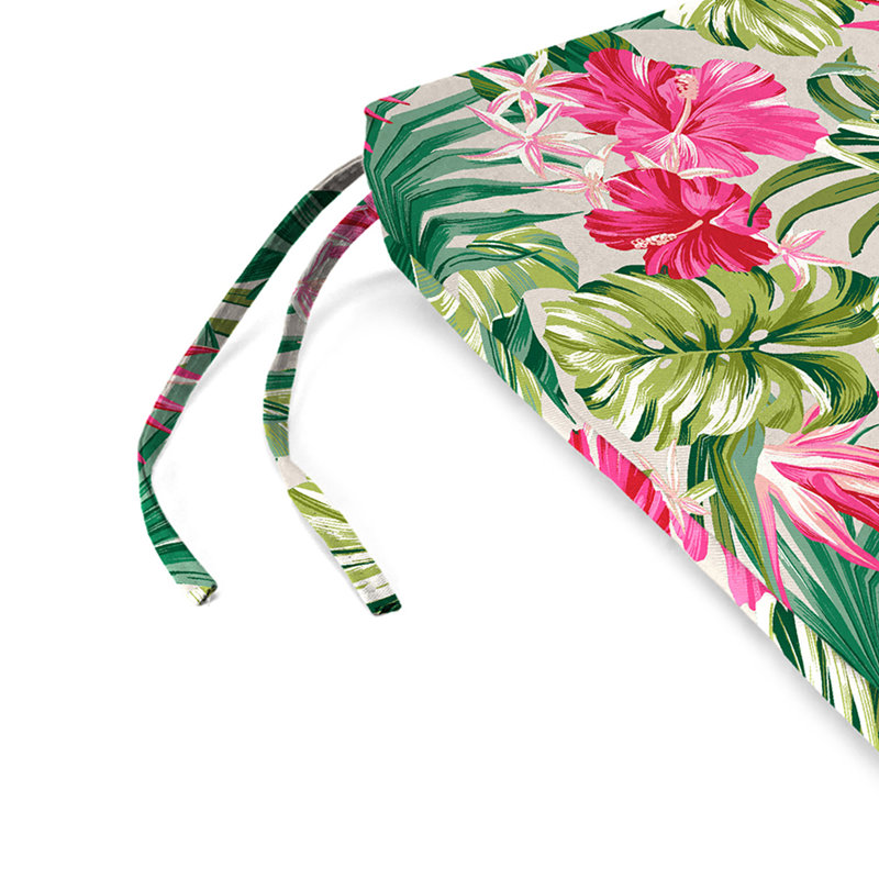 Outdoor Seat/Back Cushion, Beige Floral