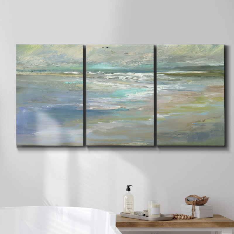 «Early Evening Light I» sur toile, ensemble de 3 pièces, H 60 po x l 120 po x P 2 po